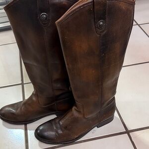 Frye Brown Leather Women's Boots